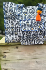 Blue Ikat -Tote Bag - Image 4