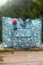 Light Green Floral -Tote Bag