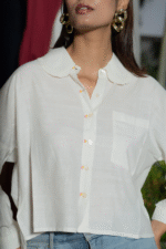 Rush Hour-crop Drop Shoulder Shirt - Image 3