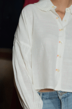 Rush Hour-crop Drop Shoulder Shirt - Image 6