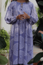 Blue Twirl Midi Dress - Image 4