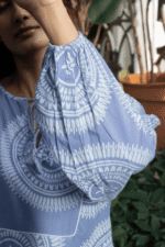 Blue Twirl Midi Dress - Image 6