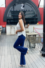 Peace-Halter Neck Embellished Top - Image 7