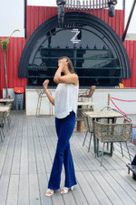 Peace-Halter Neck Embellished Top - Image 6