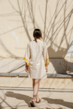 Petal Print Raglan Sleeve Tunic For Women - Image 4